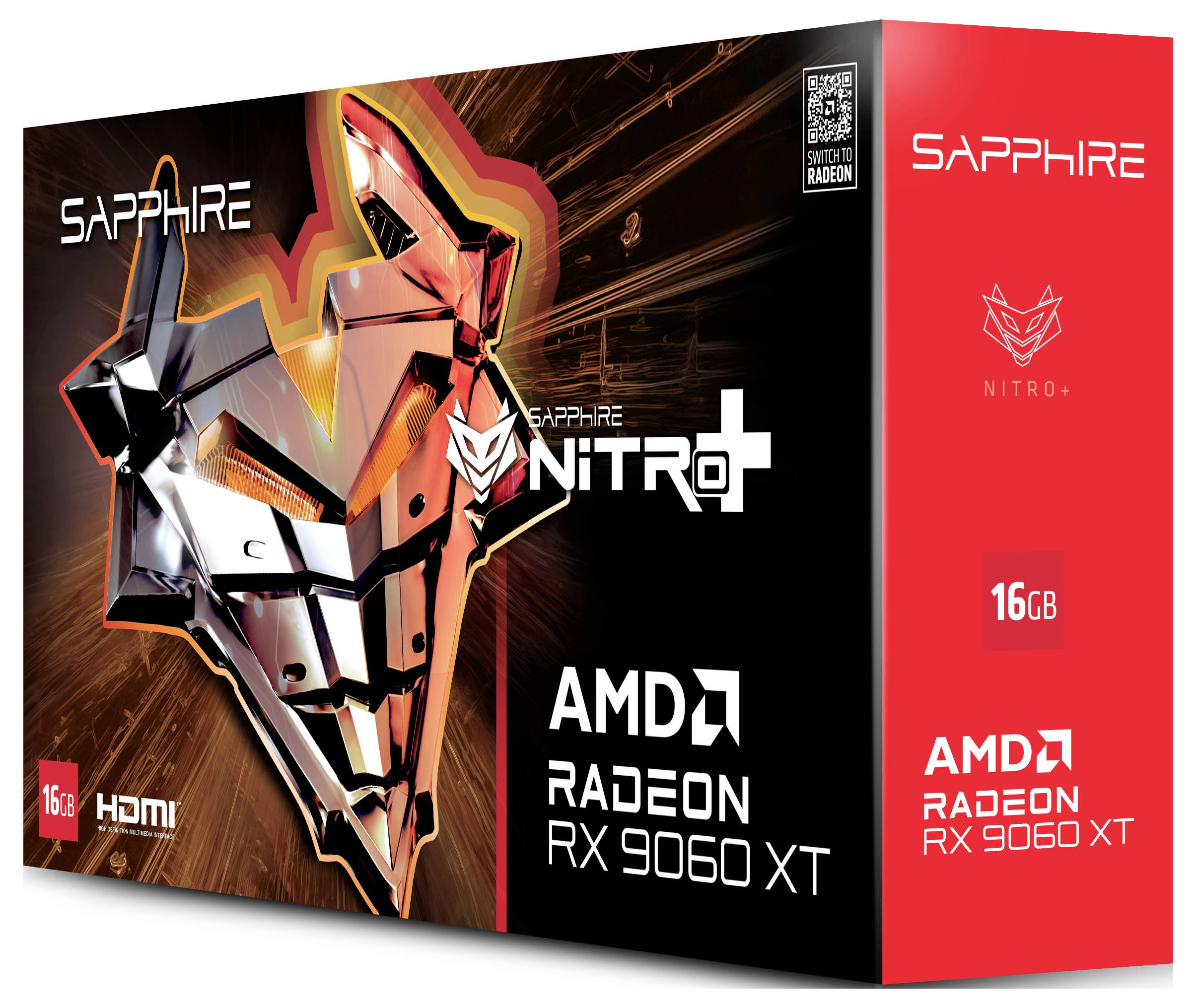 Sapphire grafická karta AMD Radeon RX 9060 XT Radeon RX 9060 XT 8 GB GDDR6-RAM PCIe x16 HDMI™-6