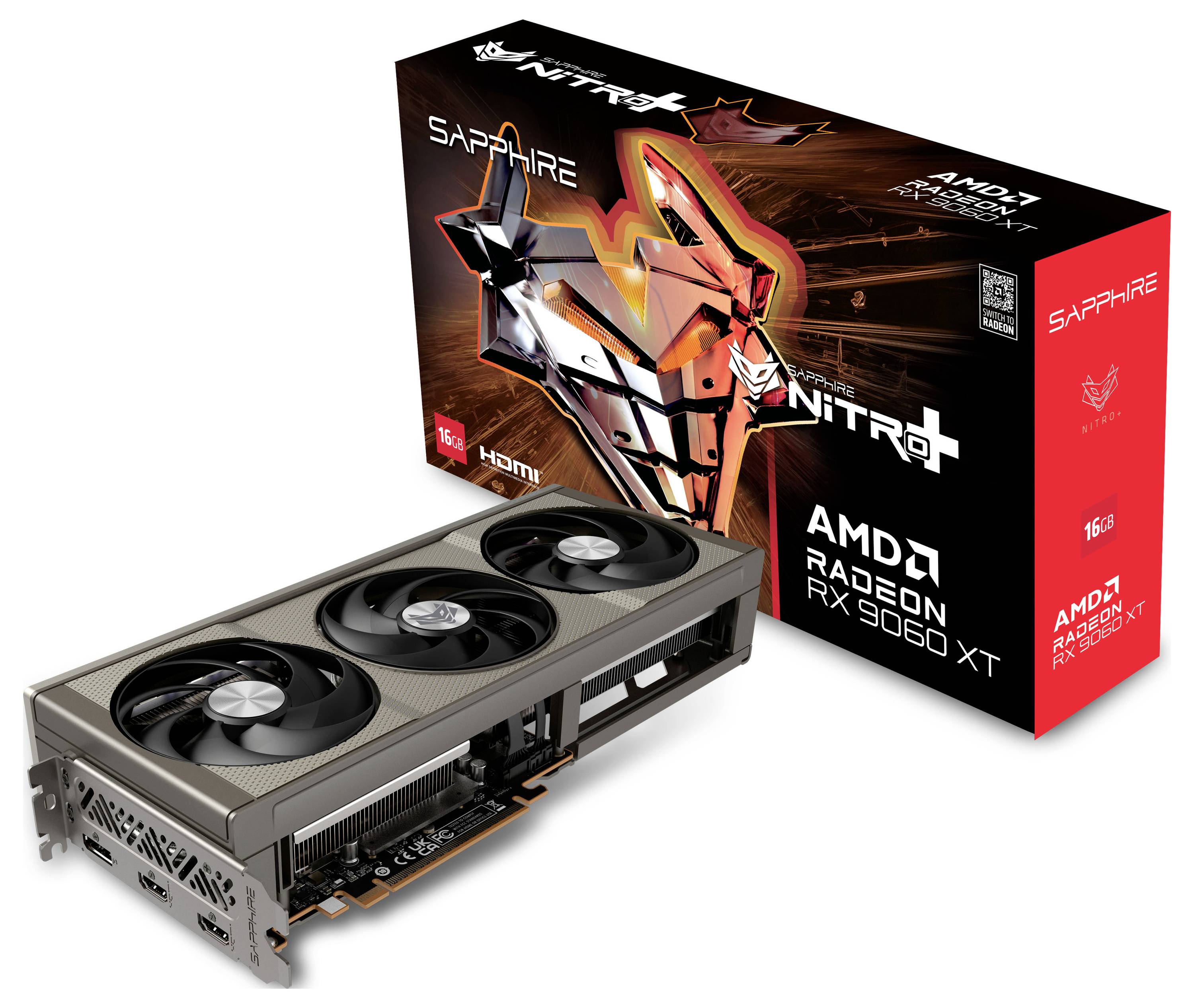 Sapphire grafická karta AMD Radeon RX 9060 XT Radeon RX 9060 XT 8 GB GDDR6-RAM PCIe x16 HDMI™-7