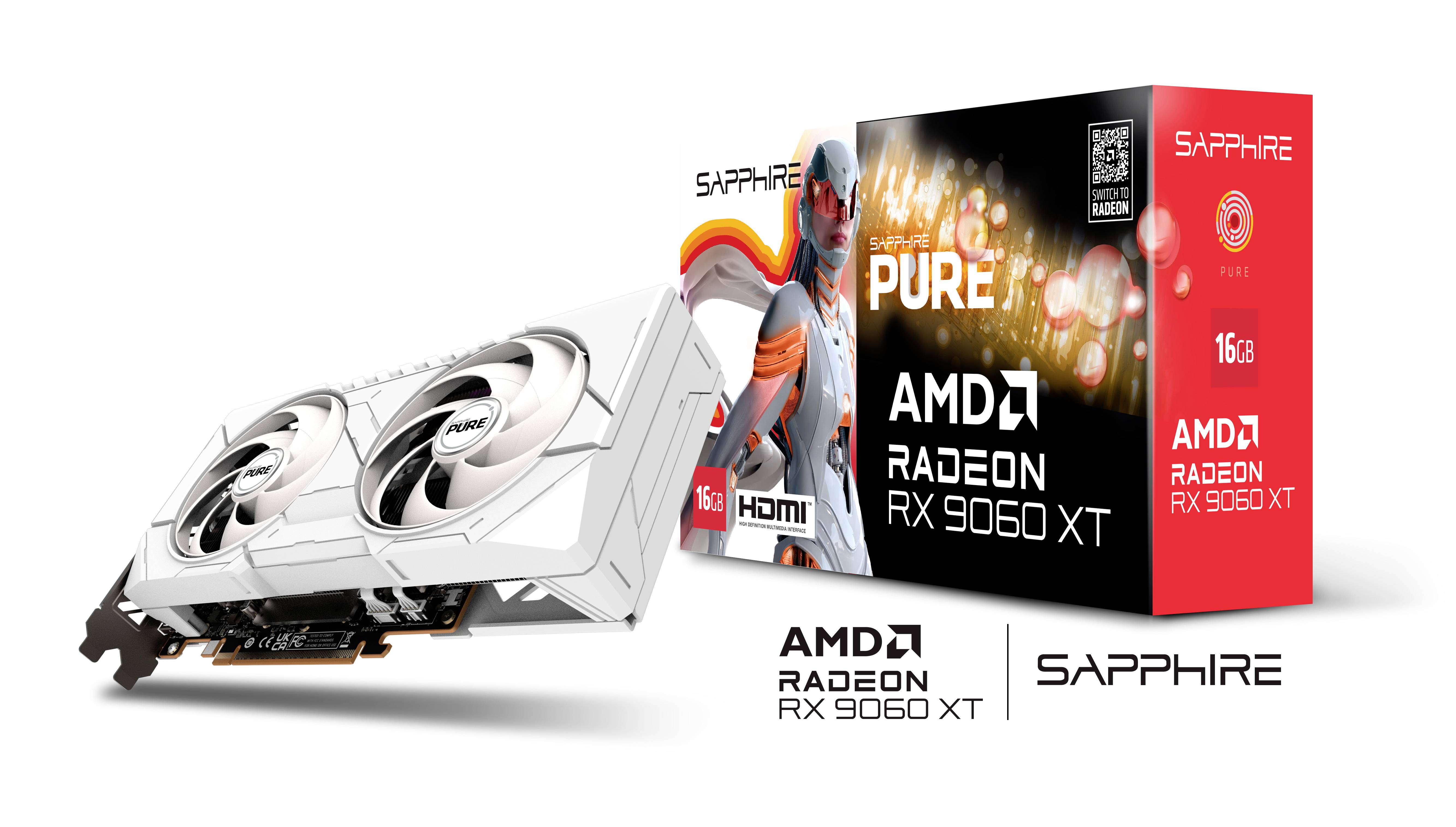 Sapphire grafická karta AMD Radeon RX 9060 XT Radeon RX 9060 XT 16 GB GDDR6-RAM PCIe x16 HDMI™-8