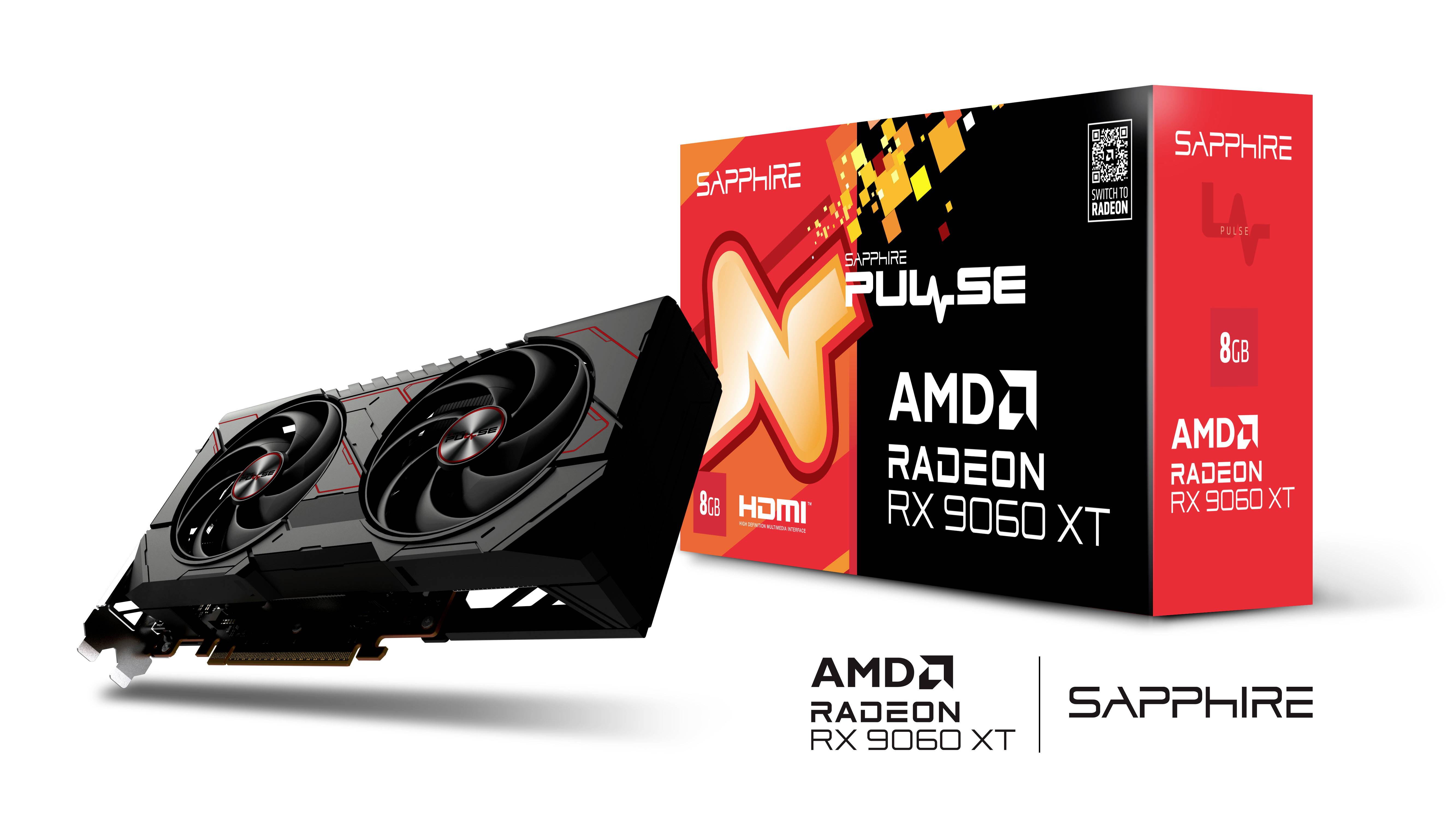 Sapphire grafická karta AMD Radeon RX 9060 XT Radeon RX 9060 XT 8 GB GDDR6-RAM PCIe x16 HDMI™-8