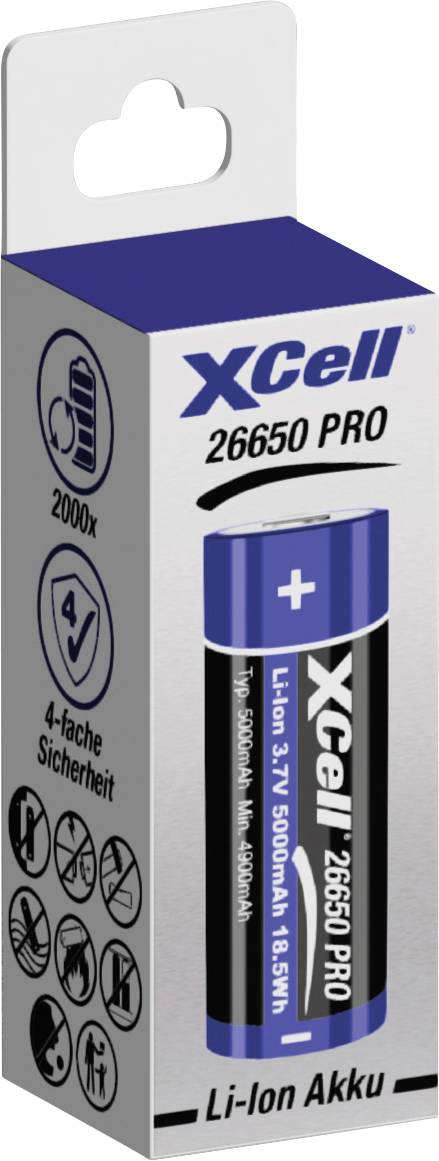 XCell speciální akumulátor 26650 Li-Ion 3.7 V 5000 mAh 1 ks-0