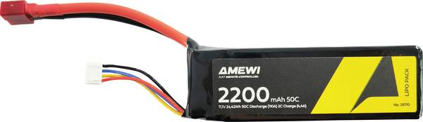 Amewi 28170 akupack Li-Pol (modelářství), 11.1 V, 2200 mAh, články 3, Softcase, XT60