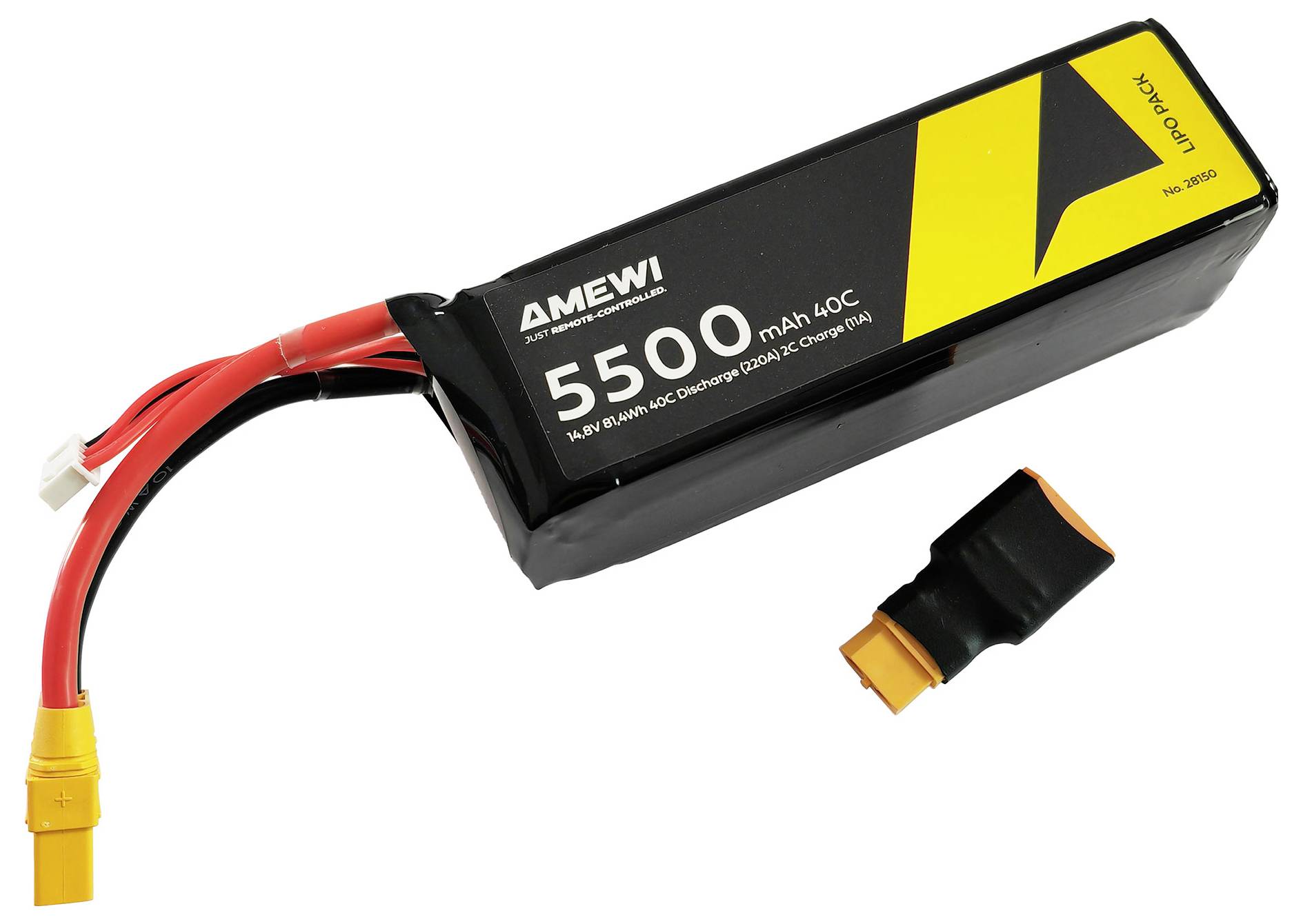 Amewi 28150 akupack Li-Pol (modelářství), 14.8 V, 5500 mAh, články 4, Softcase, XT90-1