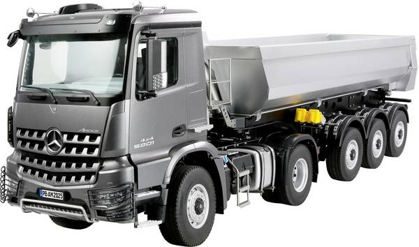 Amewi 22696 Mercedes-Benz Arocs Sattelzug mit Kippauflieger 4x4 1:14 RTR anthrazit 1:14 elektrický RC model auta RtR se světelným efektem, se zvukovou funkcí