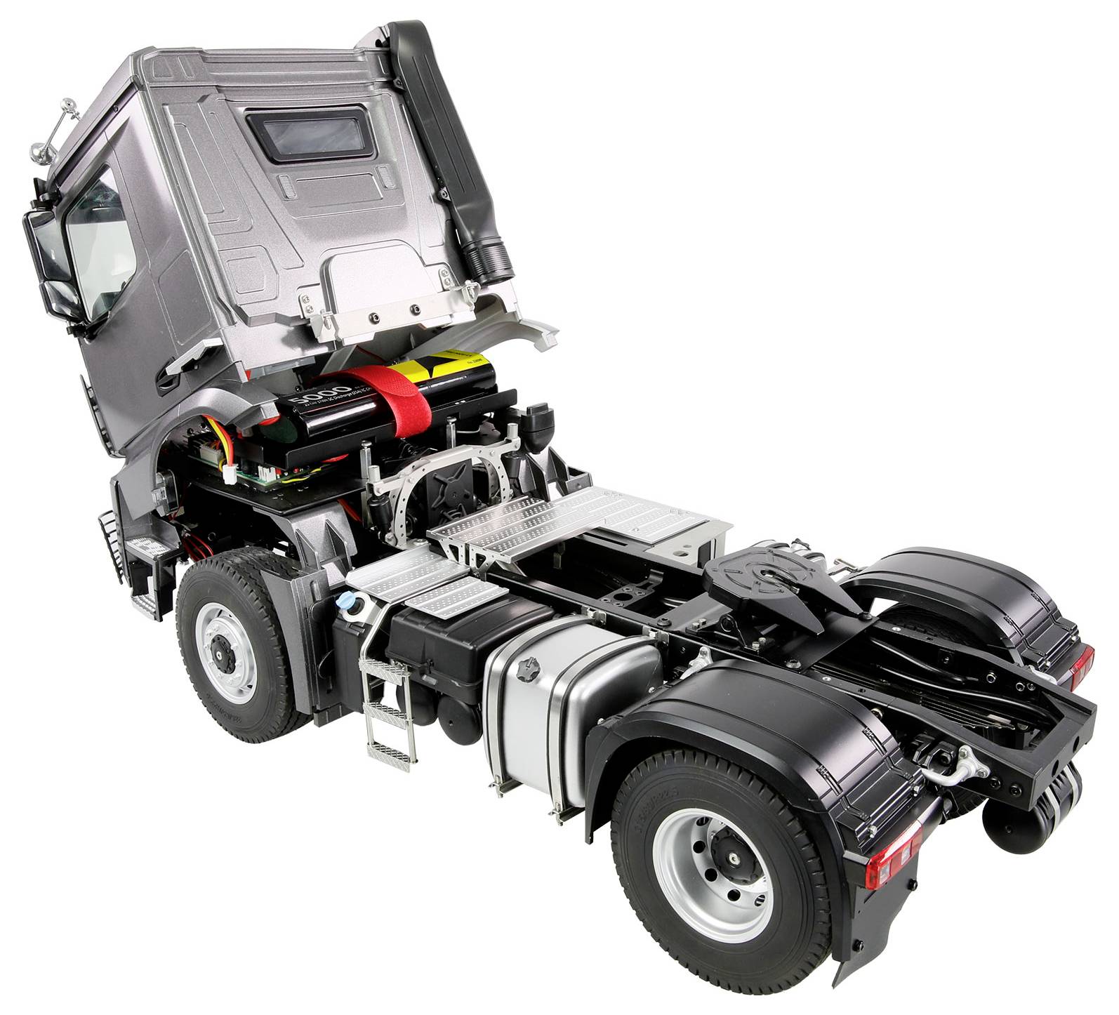 Amewi 22696 Mercedes-Benz Arocs Sattelzug mit Kippauflieger 4x4 1:14 RTR anthrazit 1:14 elektrický RC model auta RtR se -4