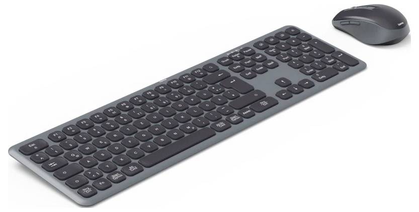 Hama Multi-Device-Tastatur-Maus-Set "WKM-550", kabellos, Funk/BT, SW, QWERTZ DE bezdrátový sada klávesnice a myše Tiché -3