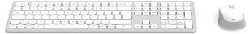 Hama Multi-Device-Tastatur-Maus-Set "WKM-550", kabellos, Funk/BT, WS, QWERTZ DE bezdrátový sada klávesnice a myše Tiché -1