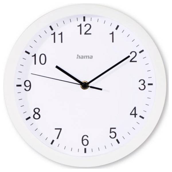 Hama 00185864 Quartz nástěnné hodiny 25 cm x 4.00 mm, bílá