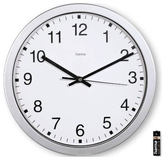 Hama 00185870 Quartz nástěnné hodiny 30 cm x 30.00 mm x 30.00 mm x 4.00 mm, stříbrná-3