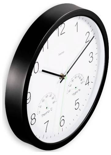 Hama 00185885 Quartz nástěnné hodiny 30 cm x 30.00 mm x 30.00 mm x 4.00 mm, černá-1