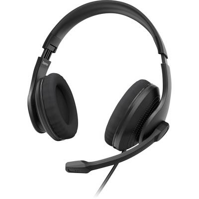 Hama Headset otevřená (On Ear) kabelová stereo černá regulace hlasitosti Počítače-0