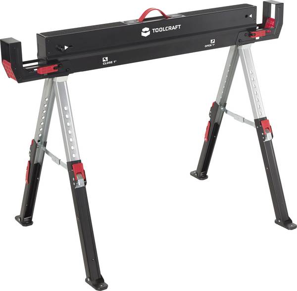 TOOLCRAFT TO-10311630, ocel, Pracovní stojan, 590 kg, (š x h) 1157 mm x 687 mm, 9.75 kg, 1 ks
