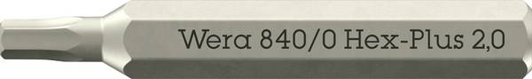 <br>  Wera<br>  05058111001<br>  840 Micro<br>  bit inbus<br>  Pohon (šroubovák): 1/4" (6,3 mm)<br>  Typ zakončení: inbus<br>  2.0 mm<br>  30 mm<br>