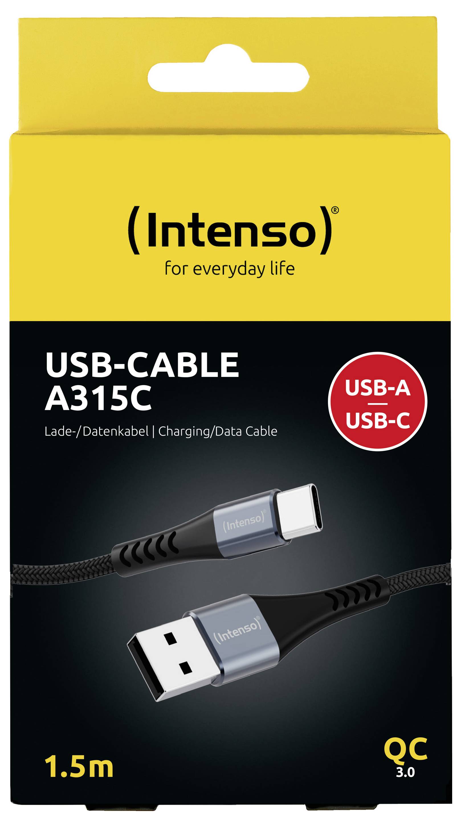 Intenso USB kabel USB-A zástrčka, USB-C ® zástrčka 1.5 m černá 7901100-1