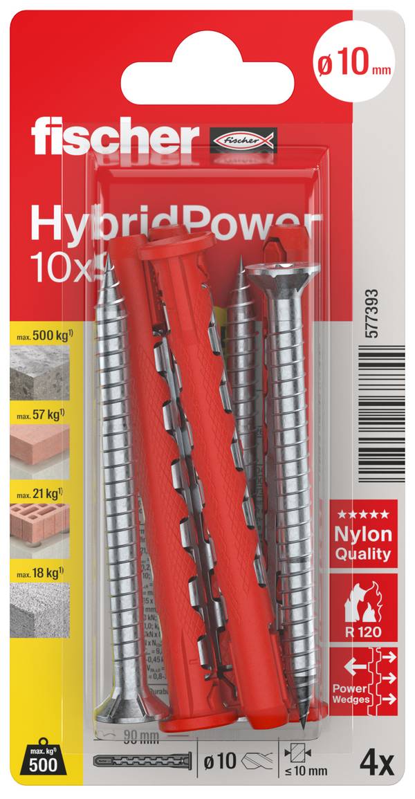 Fischer 577393 HybridPower sada hmoždinek 90 mm  4 ks