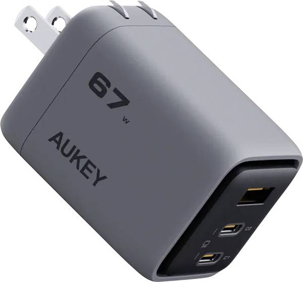 Aukey Comet Mix USB nabíječka, GaN, Rychlonabíječka, 2x USB-C®, 1x USB A , 67 W, Dodávka energie, PPS, vícebarevná