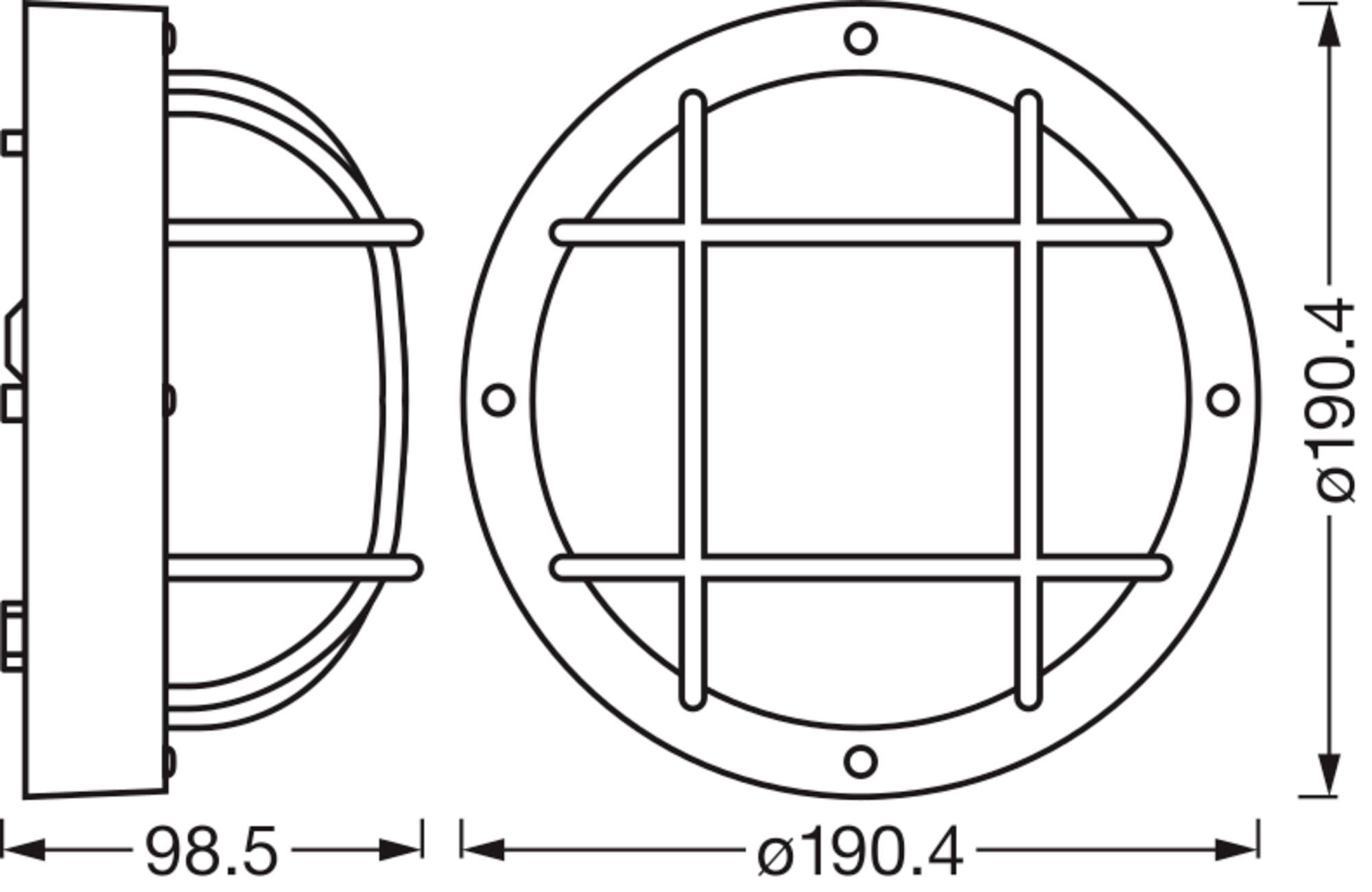 OSRAM HOMELIGHTING Bulkhead Essential Round E27 White 4058075845602 stropní svítidlo, nástěnné světlo E27 bílá-2