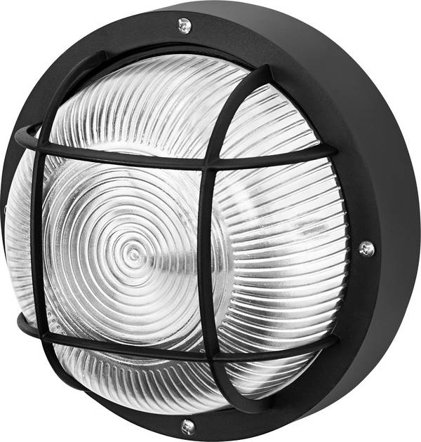 OSRAM HOMELIGHTING Bulkhead Essential Round E27 Black 4058075845626 stropní svítidlo, nástěnné světlo E27    černá