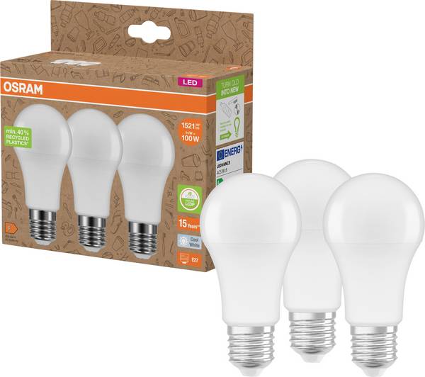 OSRAM HOMELIGHTING 4099854353543 LED reflektor Energetická třída (EEK2021) F (A - G) E27  14 W studená bílá   3 ks