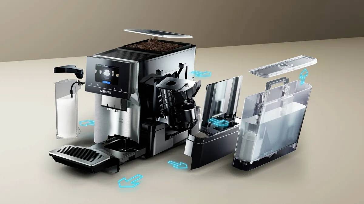 Siemens EQ700 integral TQ717D03 kávovar černá, nerezová ocel-9
