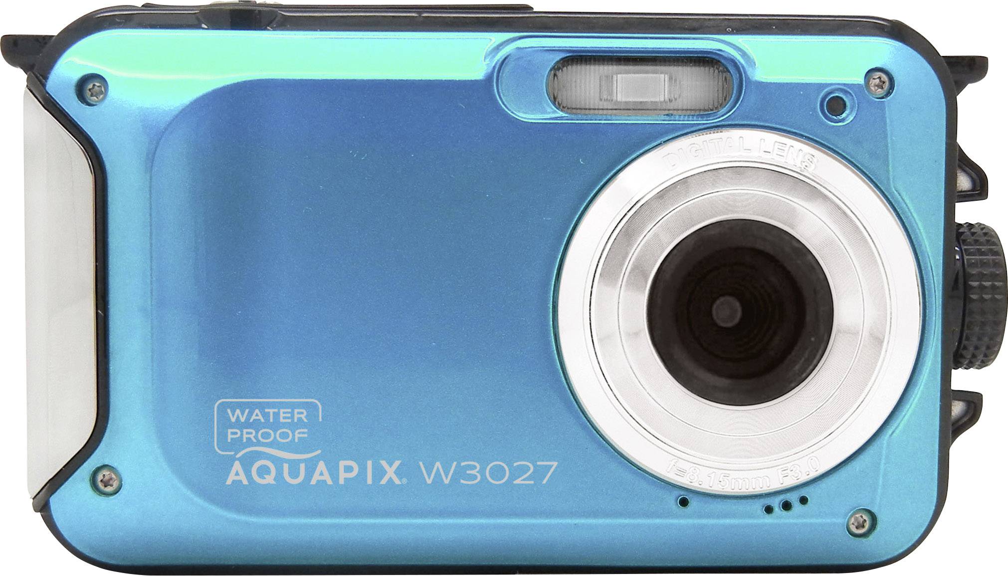 Easypix W3027-I Wave Iceblue digitální fotoaparát 30 Megapixel modrá/ledově modrá akumulátor, brašna stabilizace obrazu,-0
