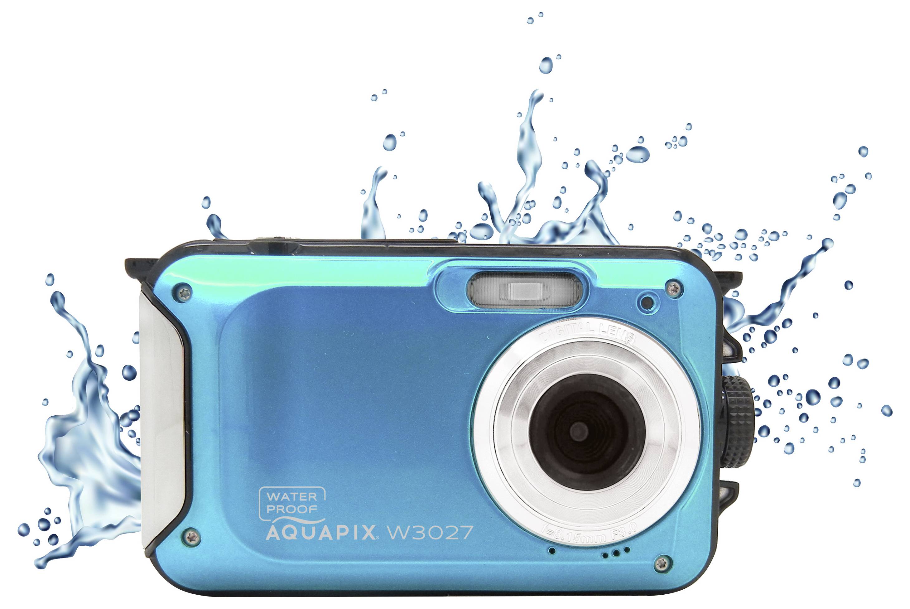 Easypix W3027-I Wave Iceblue digitální fotoaparát 30 Megapixel modrá/ledově modrá akumulátor, brašna stabilizace obrazu,-1