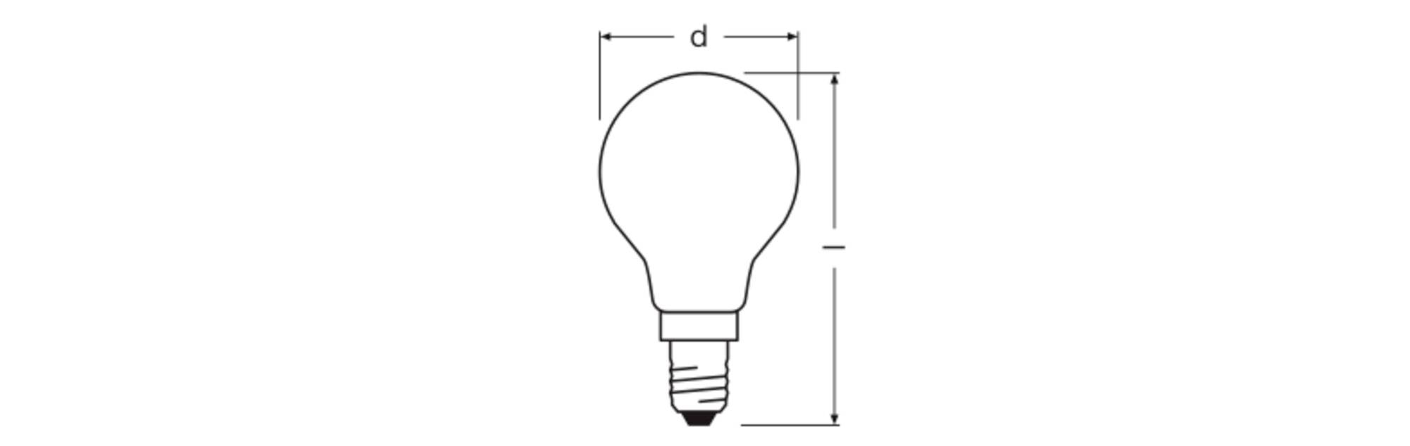 OSRAM HOMELIGHTING 4099854468278 LED Energetická třída (EEK2021) D (A - G) E14 3.4 W studená bílá (Ø x v) 45.00 mm x 45.-1