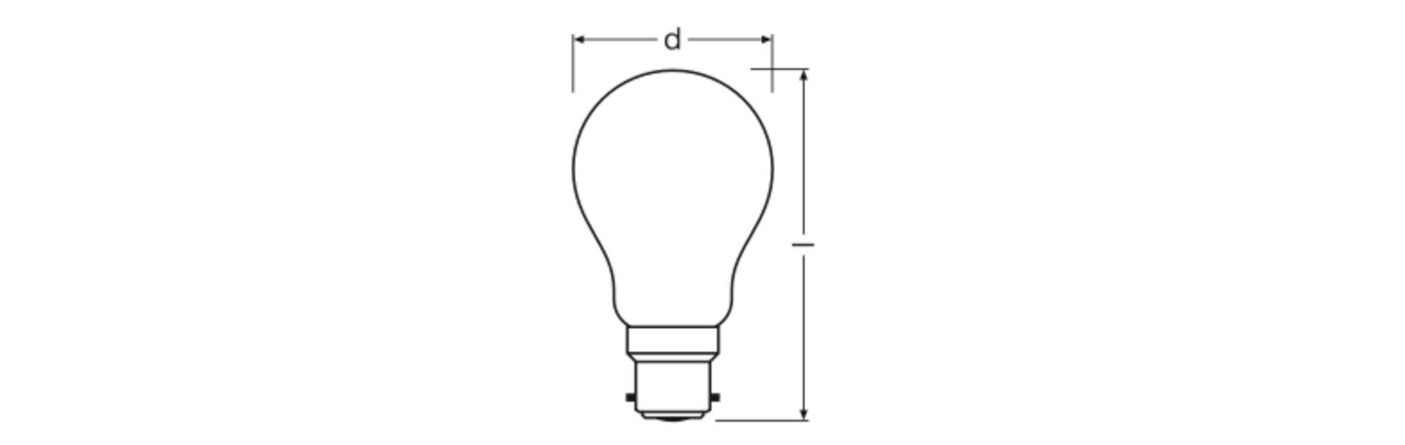 OSRAM HOMELIGHTING 4099854468094 LED Energetická třída (EEK2021) D (A - G) B22d 5.9 W teplá bílá (Ø x v) 60.00 mm x 60.0-1