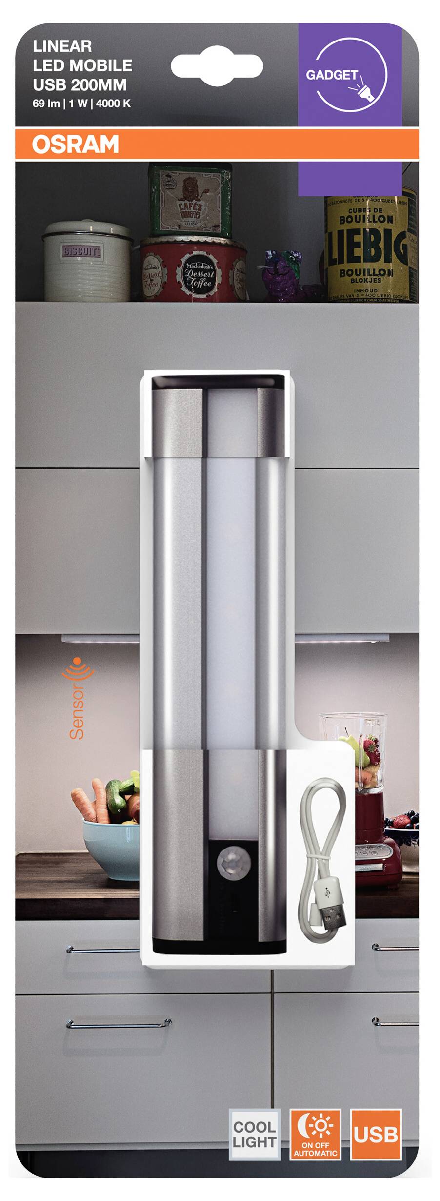 OSRAM HOMELIGHTING Linear LED Mobile USB 200 White LED svítidlo zápustné LED pevně vestavěné LED stříbrná-2