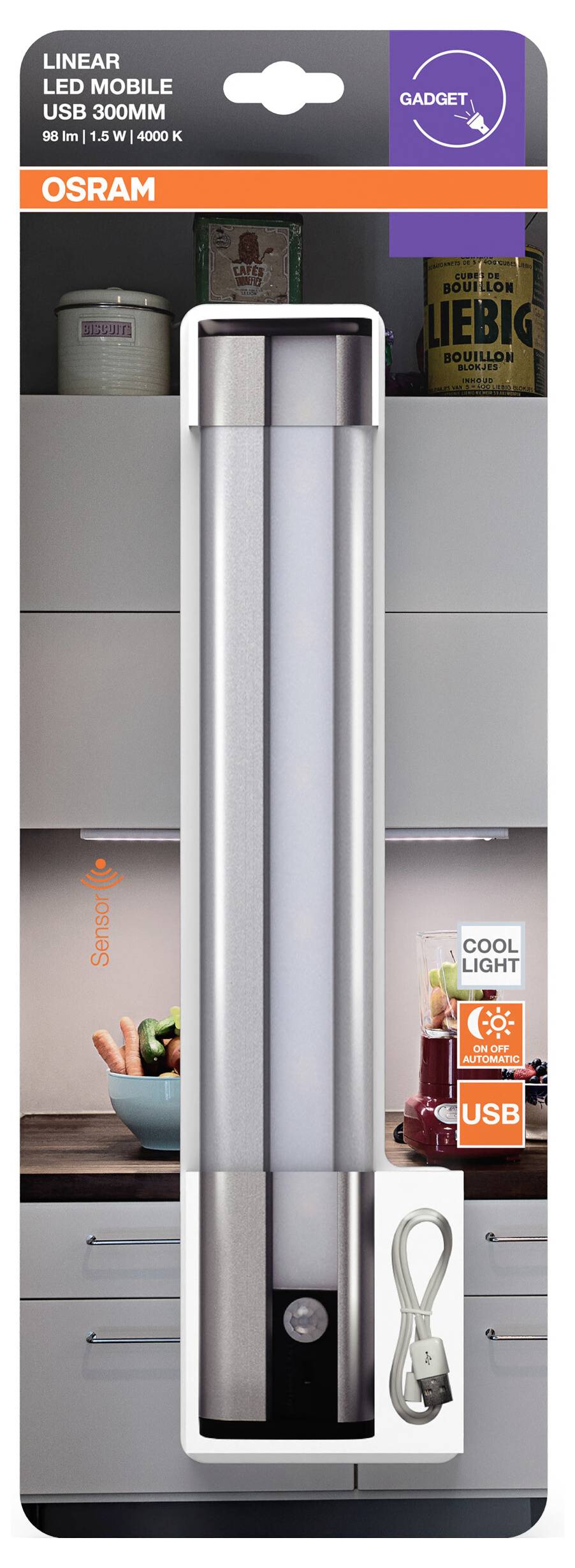 OSRAM HOMELIGHTING Linear LED Mobile USB 300 White LED svítidlo zápustné LED stříbrná-2