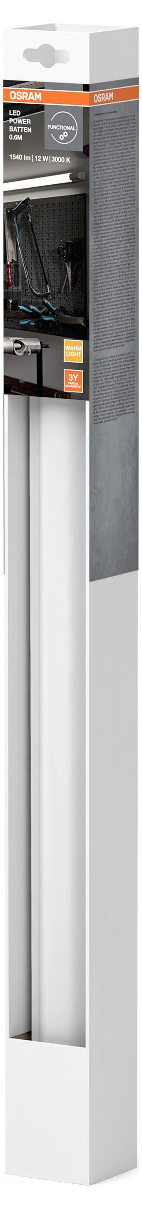 OSRAM HOMELIGHTING LED Power Batten 600 mm 12 W 3000 K LED světelná lišta LED 12 W teplá bílá-2