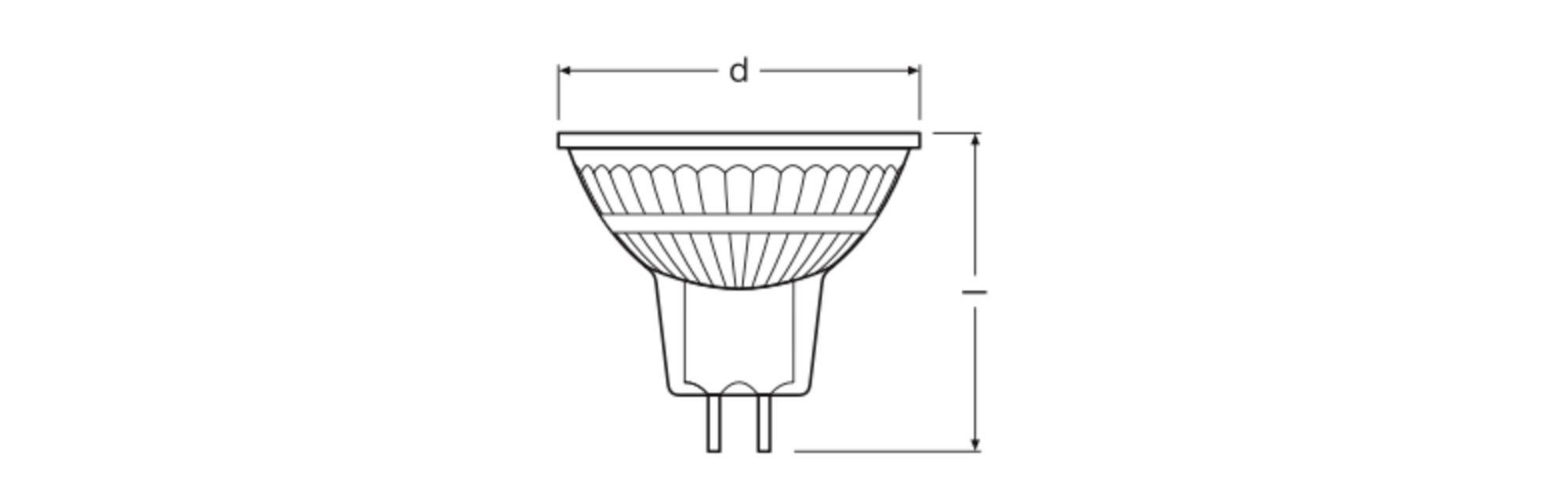 OSRAM HOMELIGHTING 4099854458361 LED reflektor Energetická třída (EEK2021) E (A - G) GU5.3 2 W teplá bílá (Ø x v) 50.00 -3