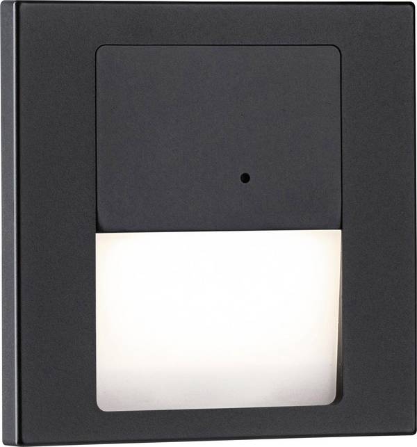 Paulmann 80004 Tsaro eckig 80x36mm 1W 80lm 230V 2700K Nástěnné vestavné svítidlo, LED, 1 W, černá (matná)