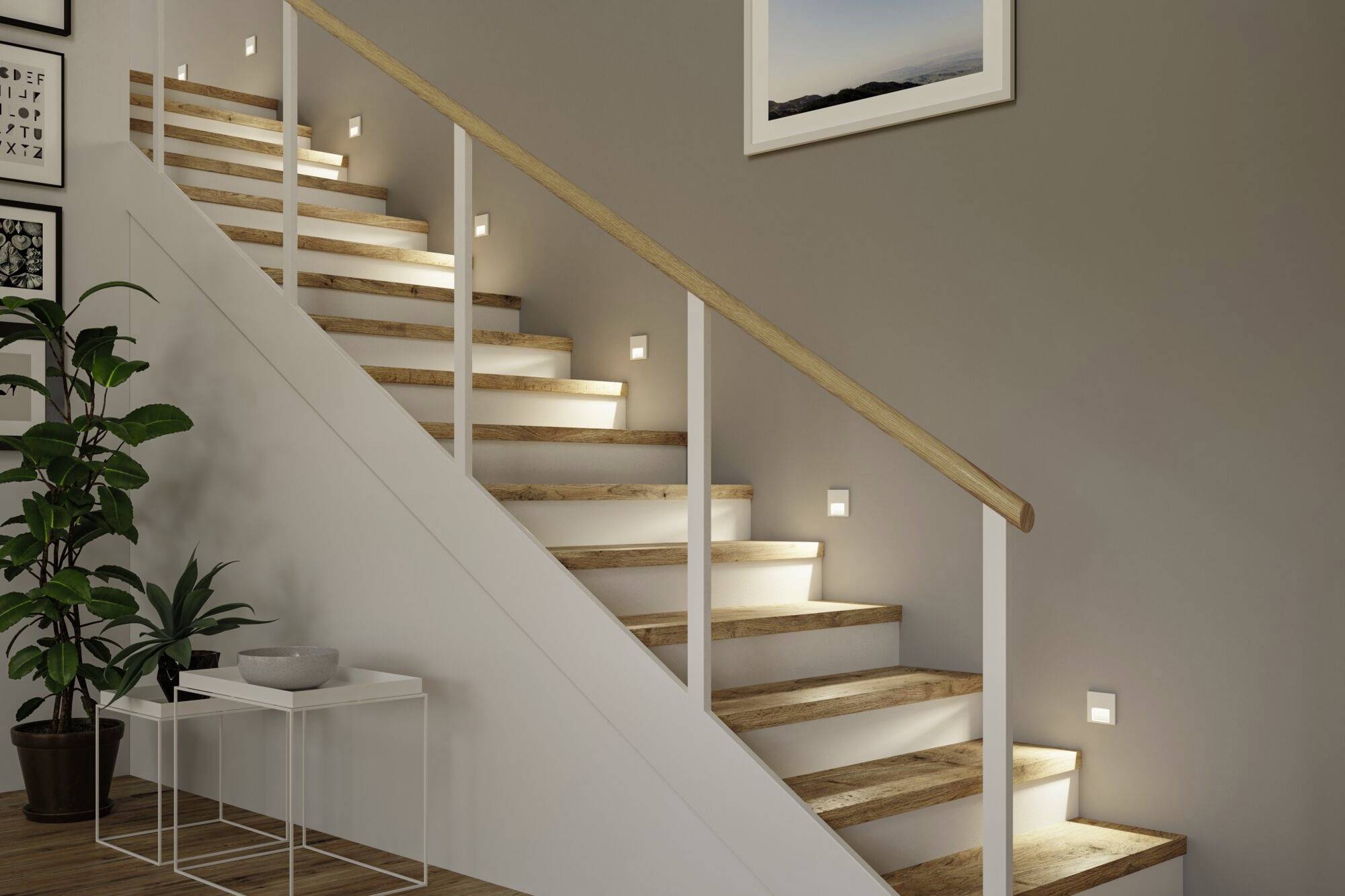 Paulmann 79999 Tsaro eckig 80x36mm Nástěnné vestavné svítidlo, LED, 1 W, bílá (matná)-7