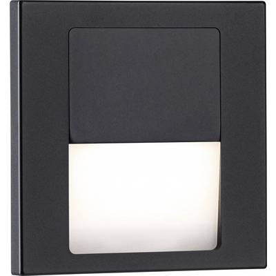 Paulmann 80001 Tsaro eckig 80x36mm Nástěnné vestavné svítidlo, LED, 1 W, černá (matná)-0