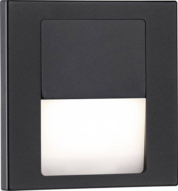 Paulmann 80001 Tsaro eckig 80x36mm Nástěnné vestavné svítidlo, LED, 1 W, černá (matná)