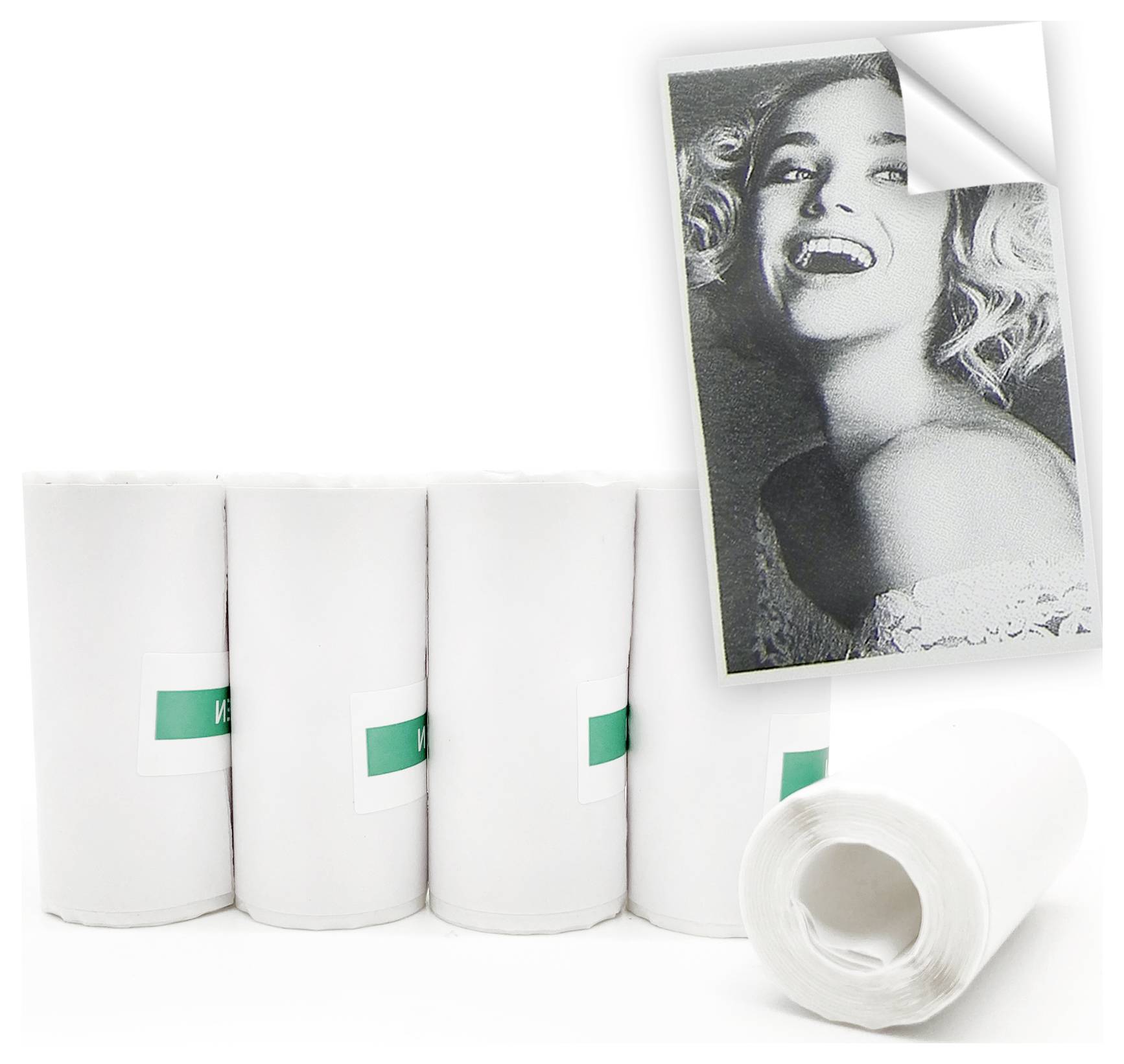 Easypix EASYPIX Sticker Thermopapierrollen Weiß für InstantFUN - 5 Stück pokladní termokotouček 55601 Šířka: 25 mm Délka-2