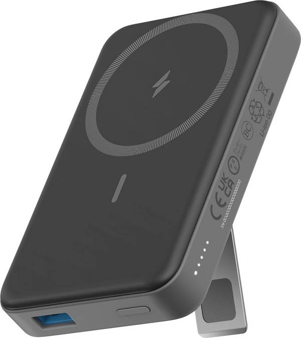 Anker A1654G11 powerbanka 10000 mAh, MagSafe, PoweriQ, USB-C®, USB-A, černá, Indikátor stavu