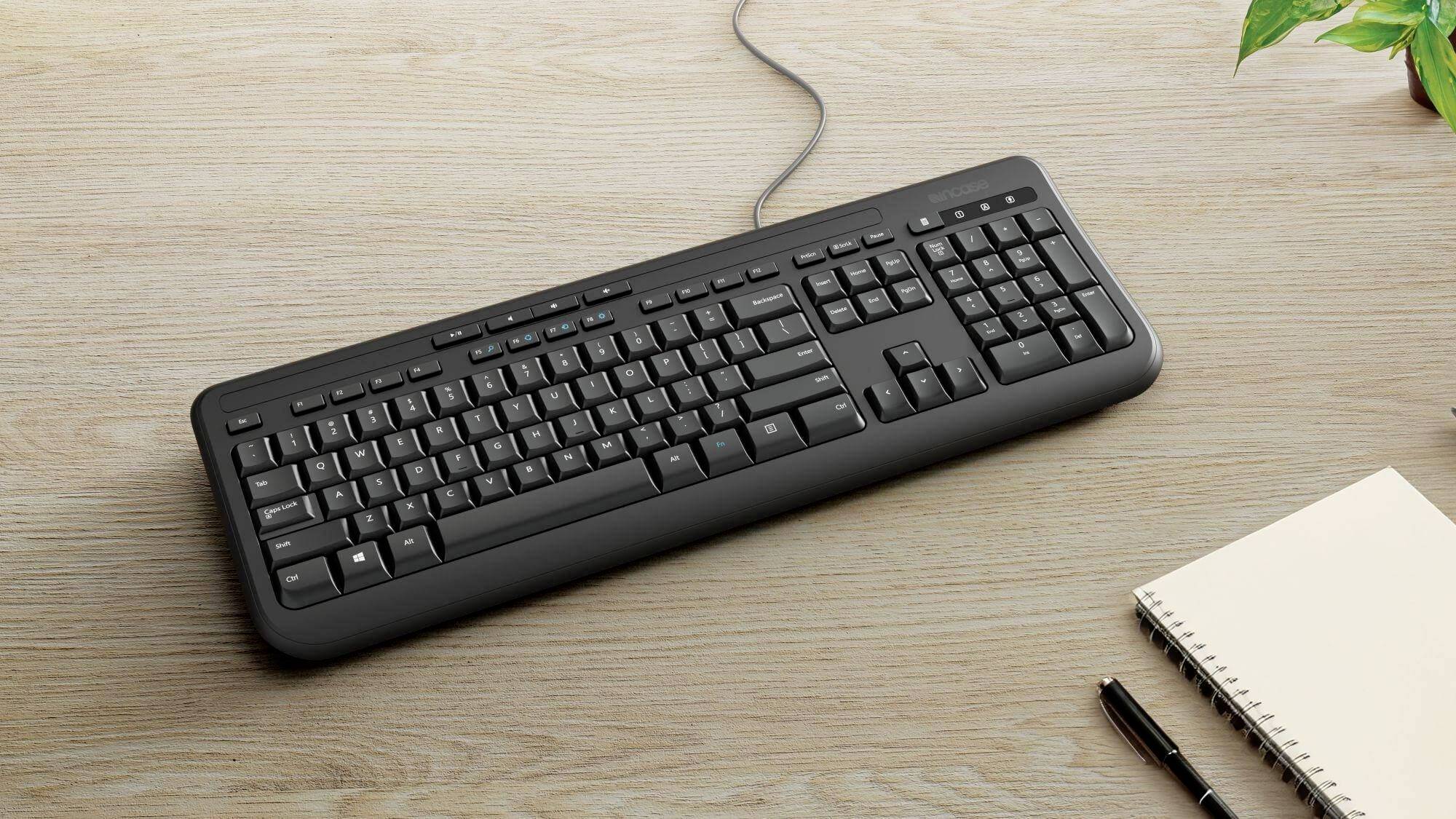 Incase Wired Tastatur 600 Layout Quertz kabelový klávesnice německá, QWERTZ černá-6
