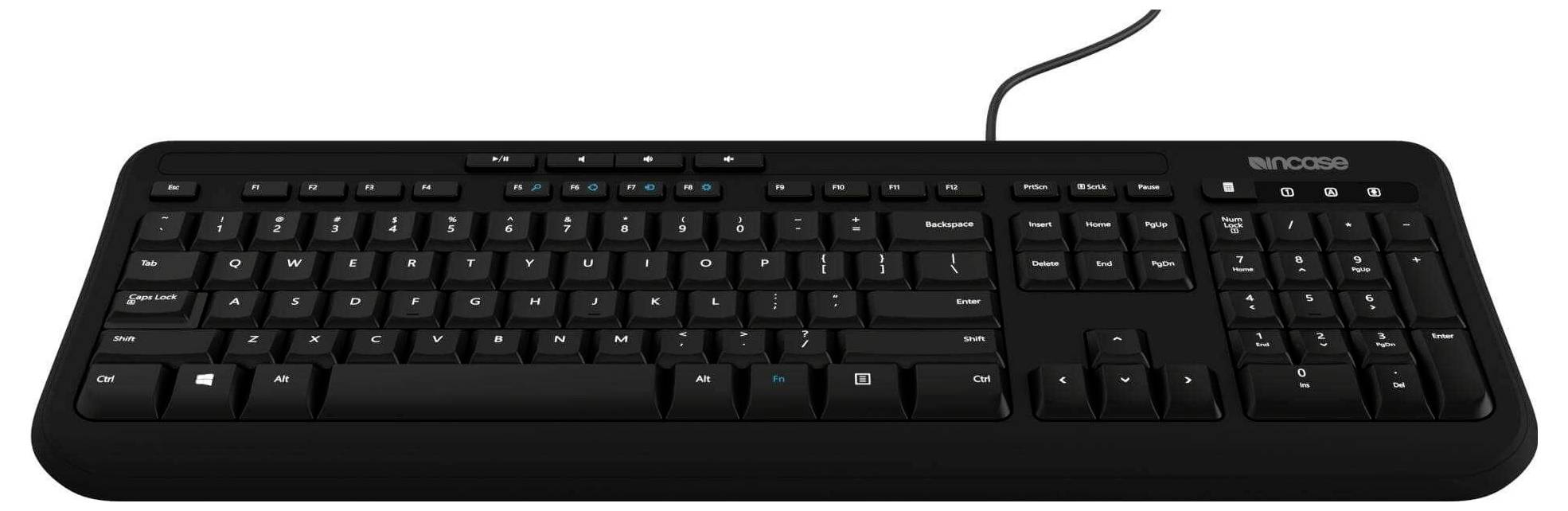 Incase Wired Tastatur 600 Layout Quertz kabelový klávesnice německá, QWERTZ černá-2