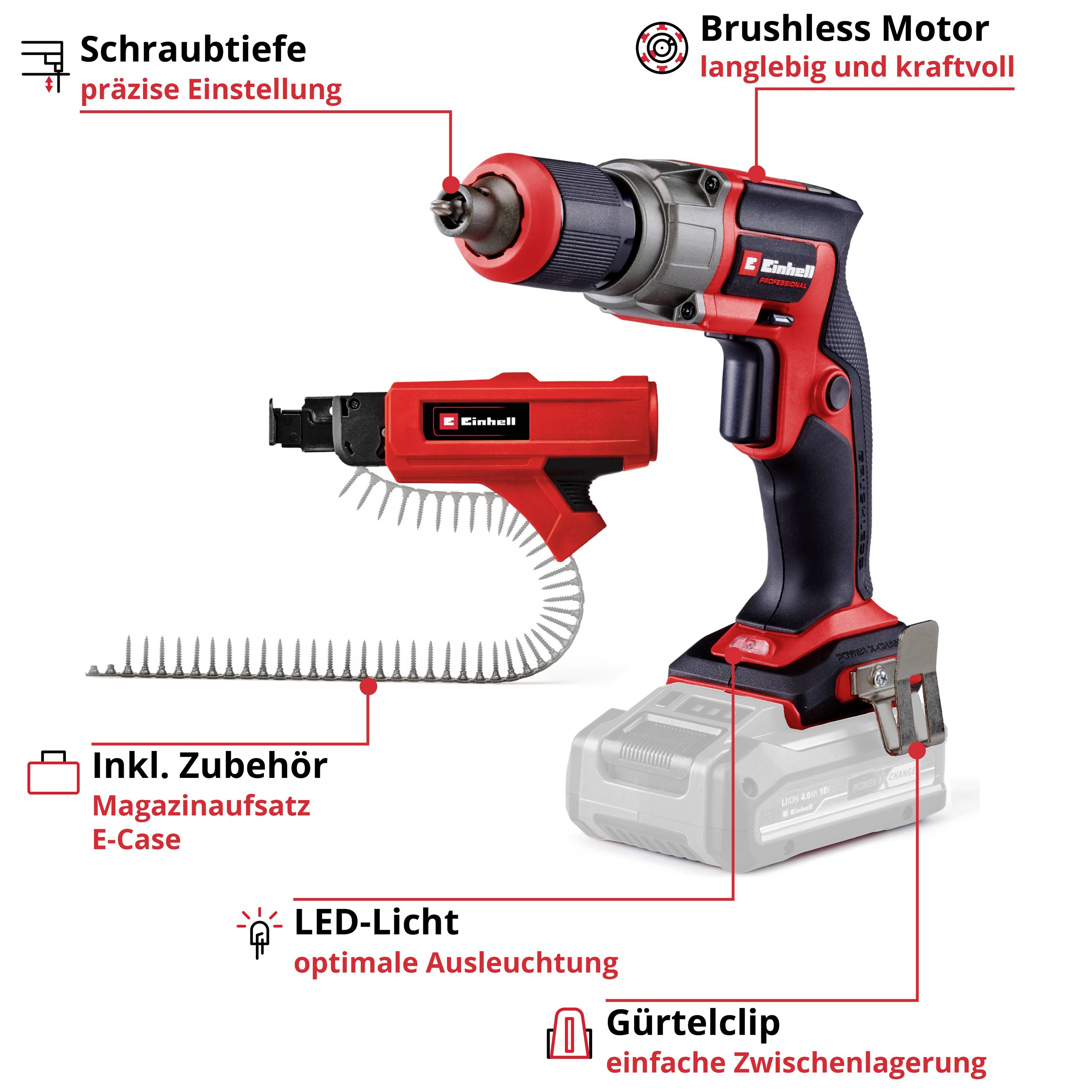 Einhell Professional TP-DY 18 Li BL aku sádrokartonové šroubováky 4261012-2