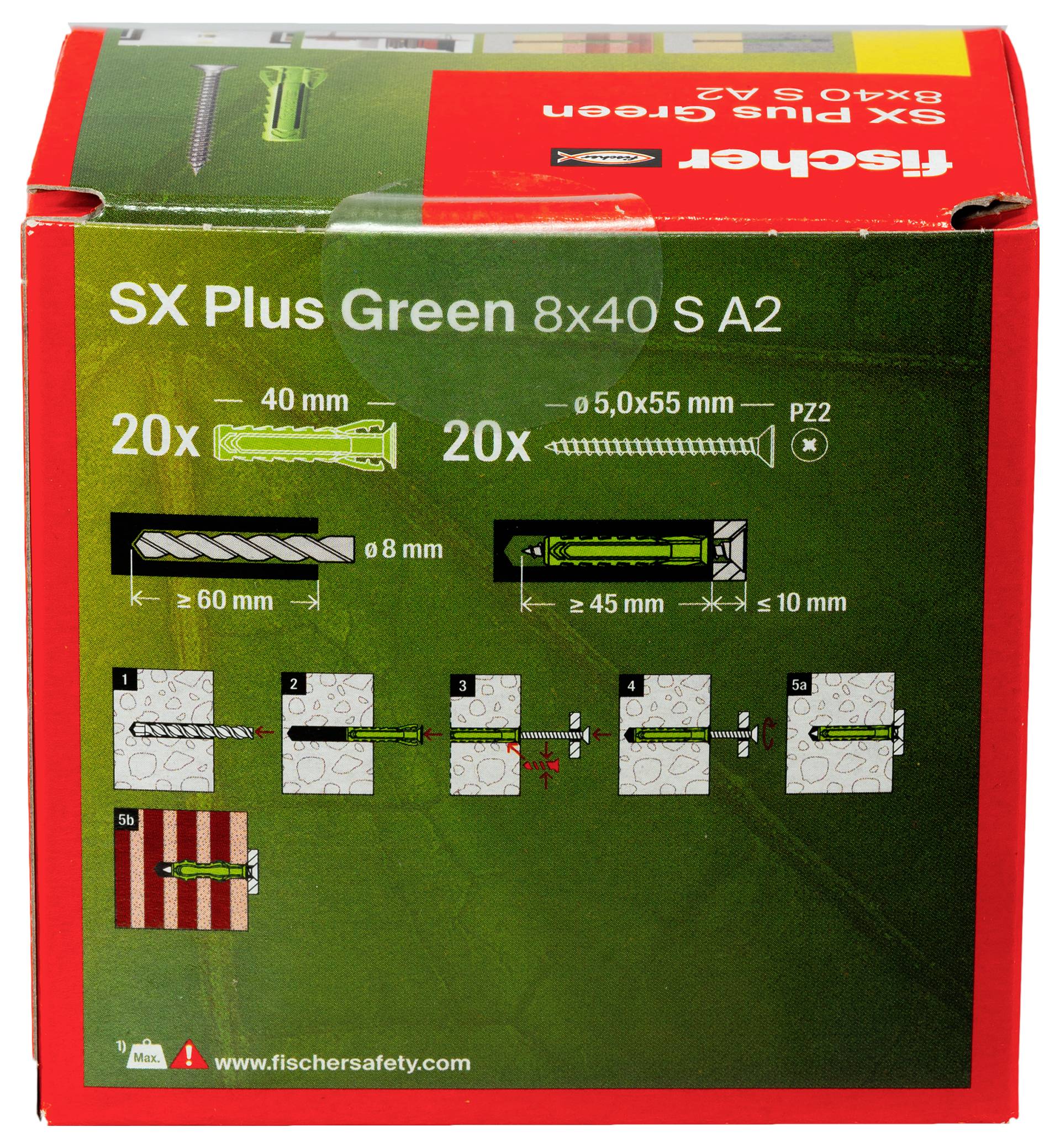 Fischer 567937 SX Plus Green hmoždinka 20 ks-2