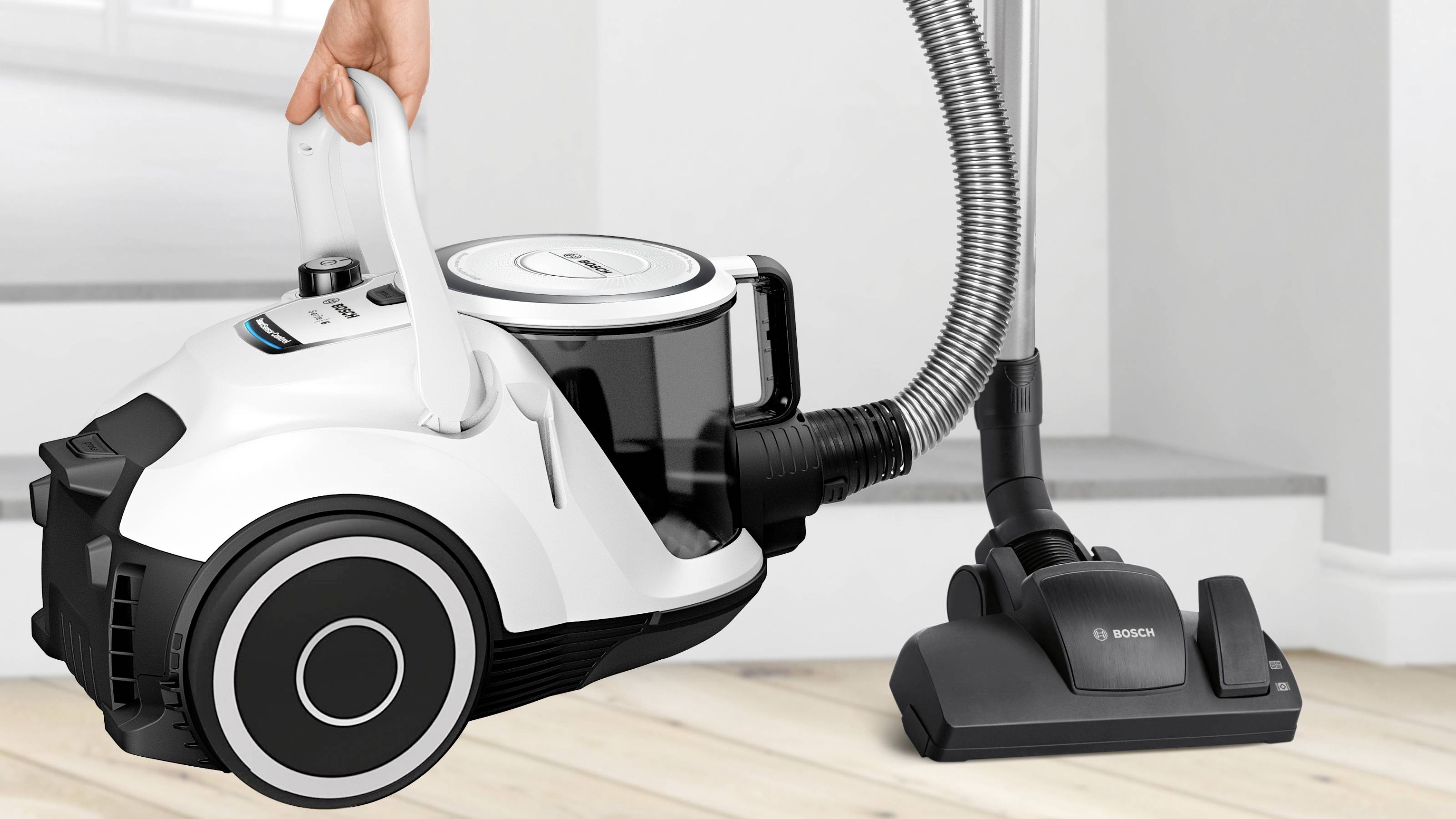 Bosch beutelloster Staubsauger GS41 Serie 6, weiß bezsáčkový vysavač 700 W bezsáčkový-1