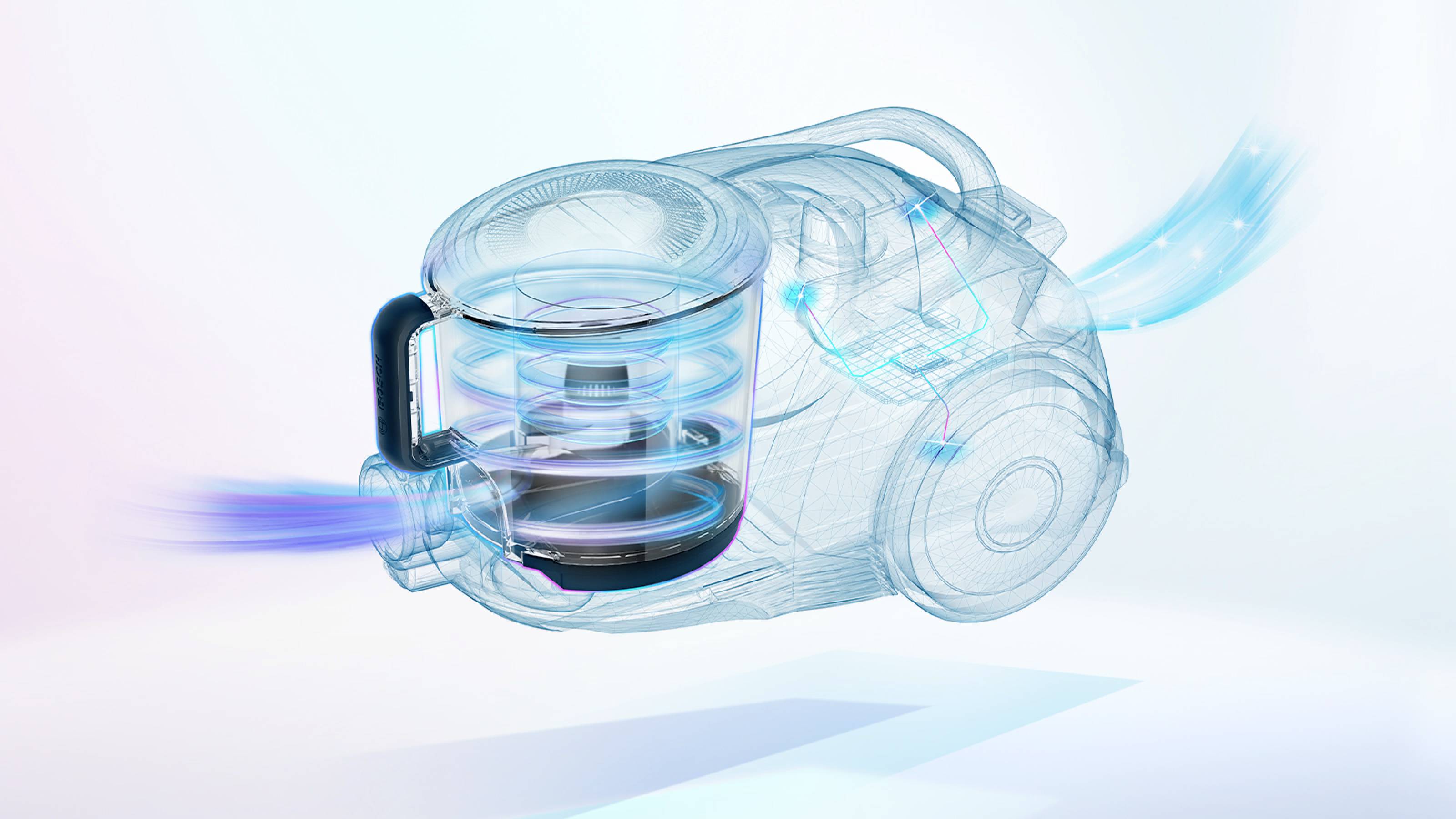Bosch beutelloster Staubsauger GS41 Serie 6, weiß bezsáčkový vysavač 700 W bezsáčkový-3