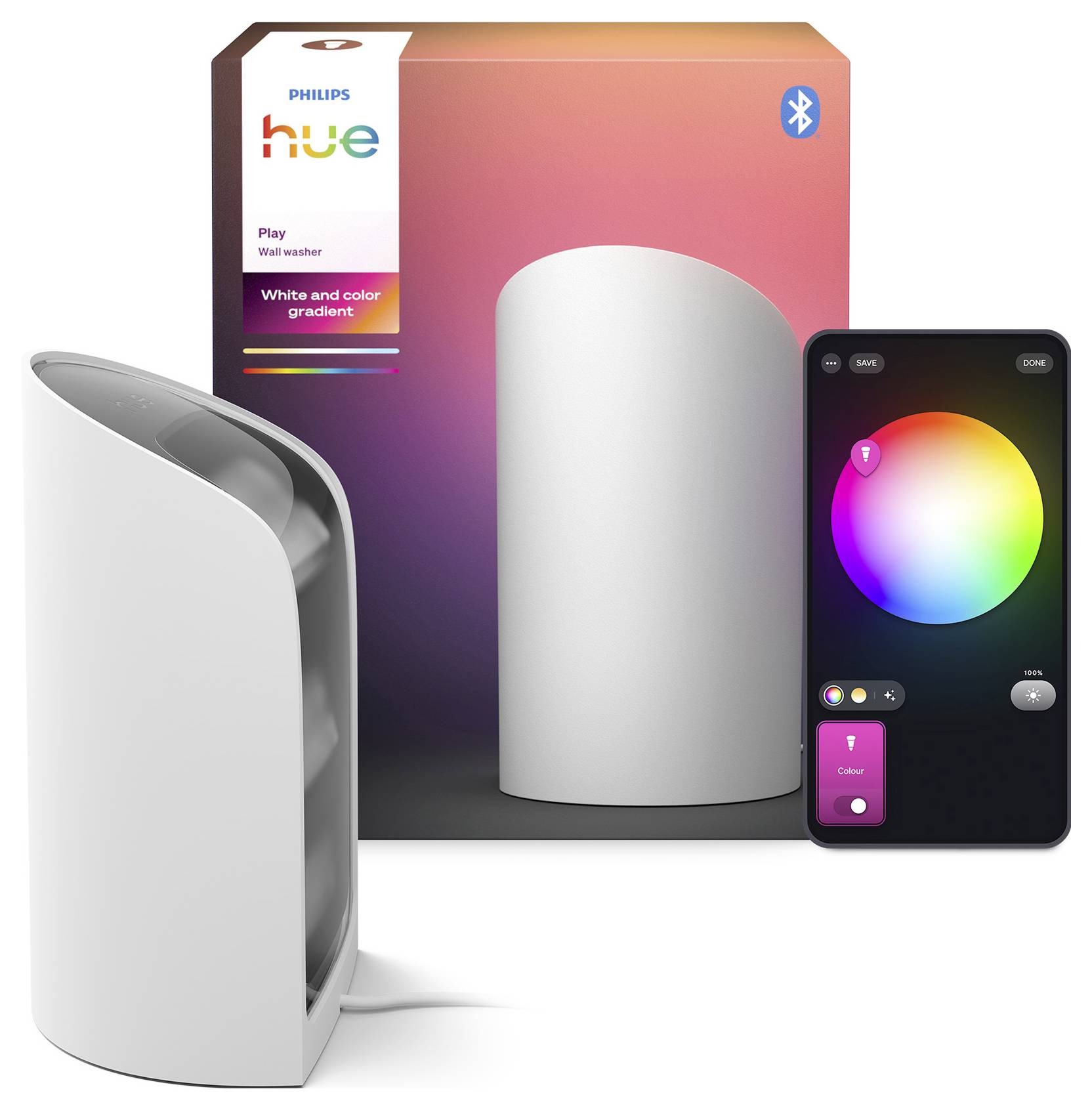 Philips Hue stolní lampička 8720169339651 Philips Hue Play Wallwasher, weiß LED 20 W-1
