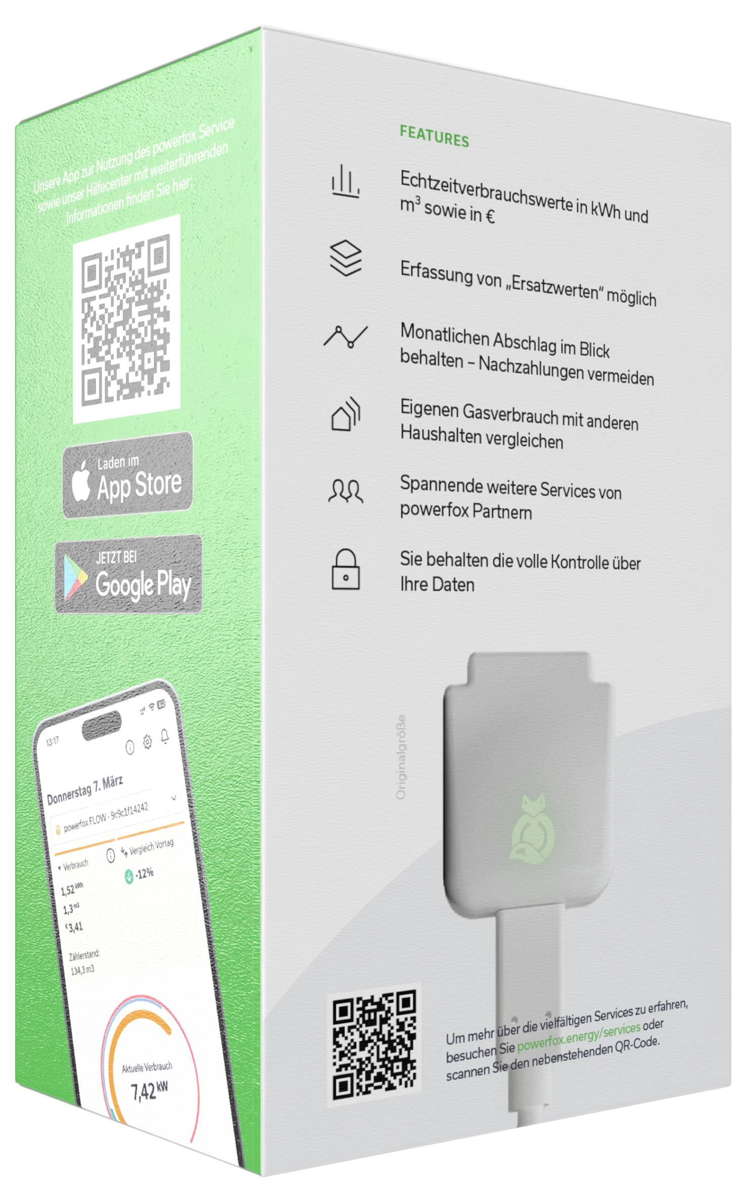 Powerfox powerfox FLOW měřič spotřeby el. energie s alarmem, s funkcí dataloggeru, ovládání přes mobilní aplikaci-4