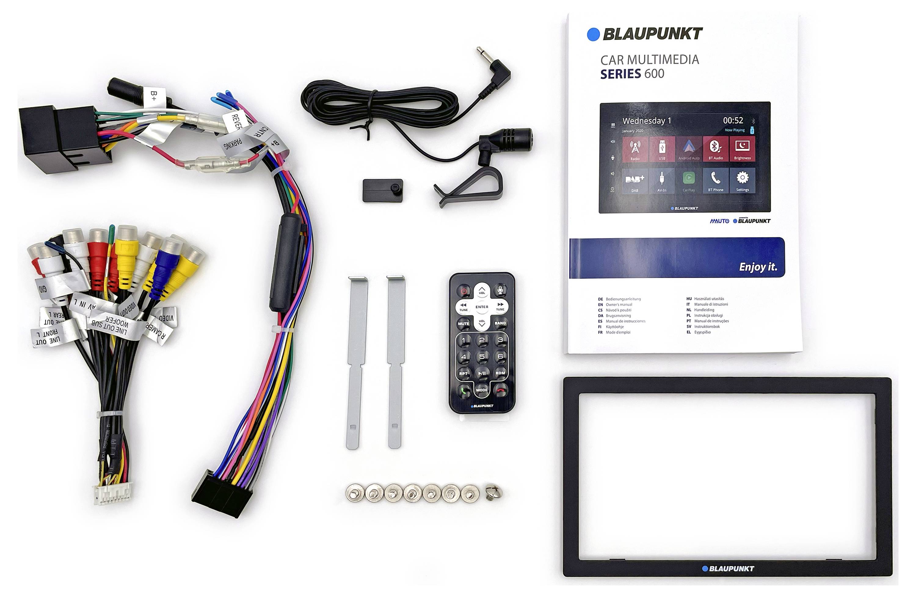 Blaupunkt Rotterdam 600 DAB autorádio Apple CarPlay, Android Auto™, integrovaná navigace, vč. dálkového ovládání, vč. DA-4