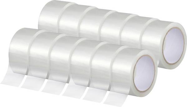 TOOLCRAFT  2xTO-10187127 balicí lepicí páska  transparentní (d x š) 66 m x 50 mm 12 ks