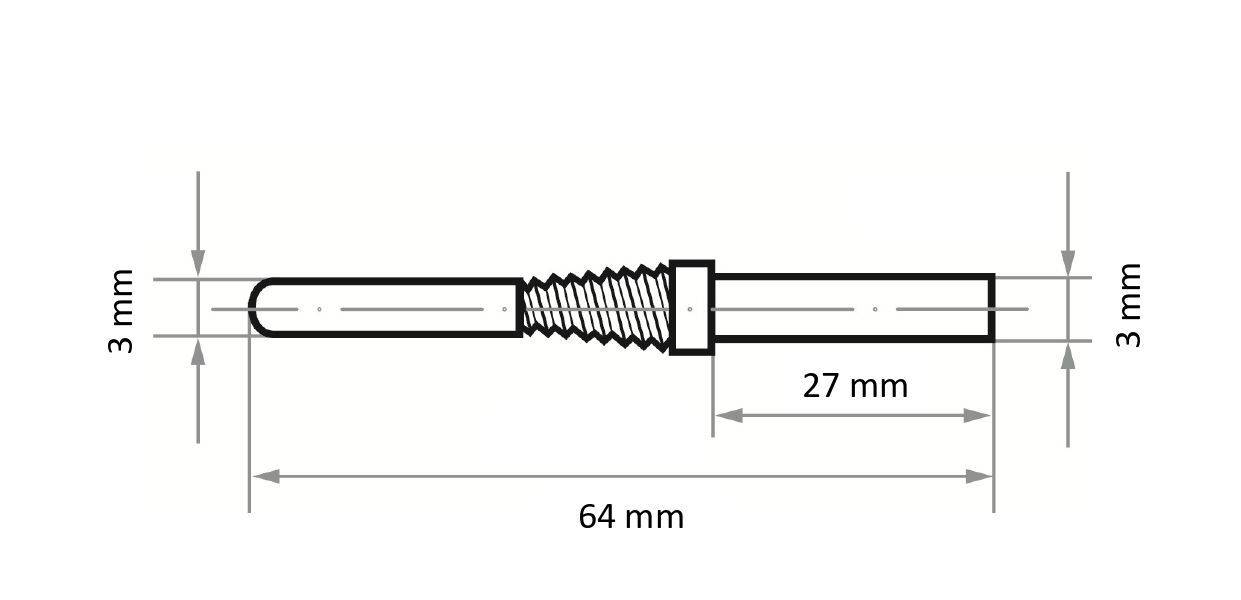 LUKAS-ERZETT A32030130001 Upínač nástrojů SRTR pro brusné válečky 30 x 63 mm dřík 3 mm 1 ks-4