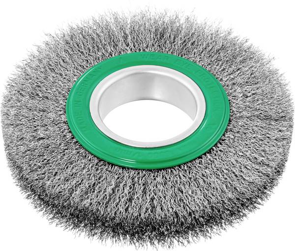 LUKAS-ERZETT Kulatý drátěný kartáč BRVW pro nerezovou ocel 150 x 23 mm, pro přímou brusku zvlněný BRVW 15023 B.50 VA  A350315023213 1 ks